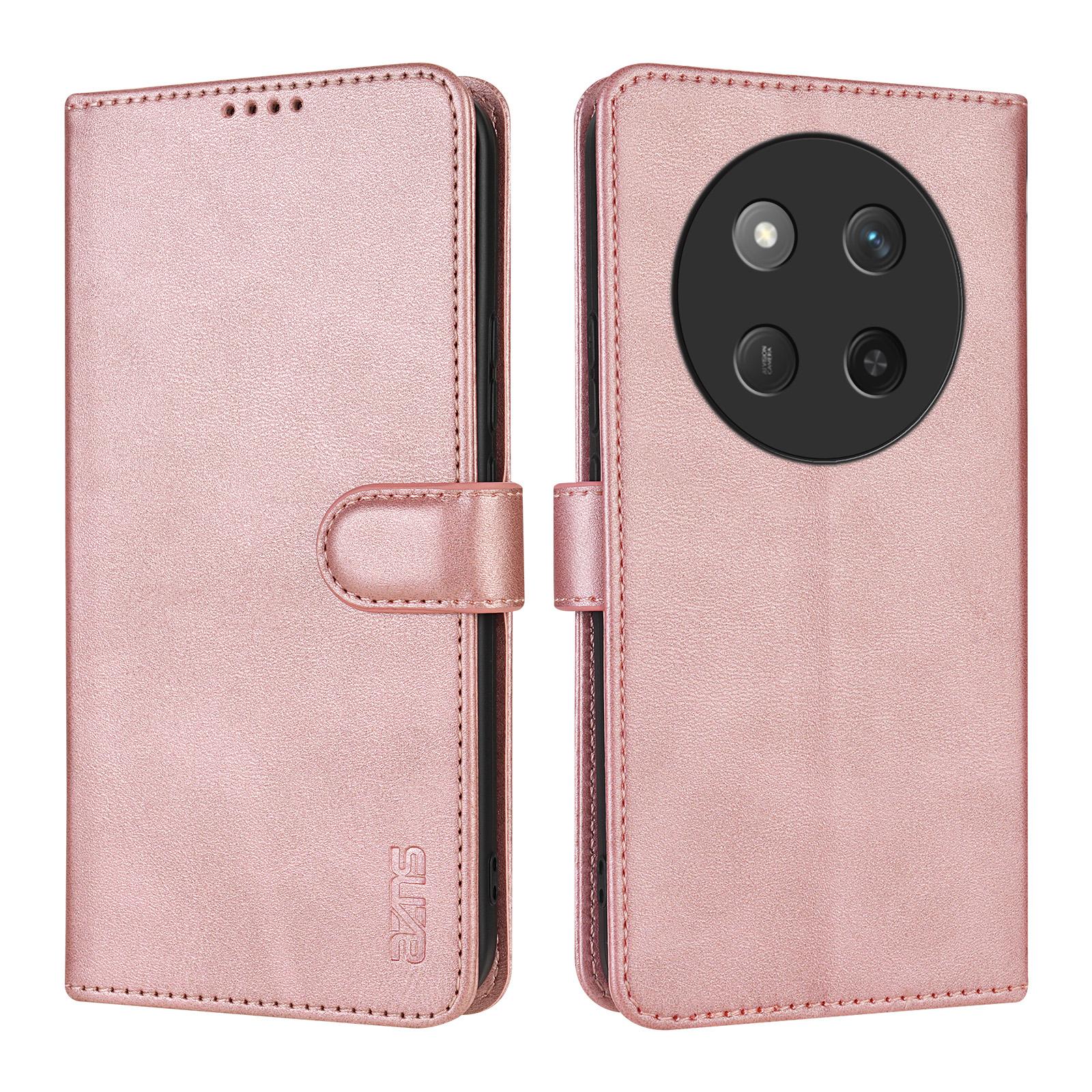 

For Honor Magic7 Lite 5G/X9c 5G/X60 Pro 5G Case PU Leather Wallet Phone Cover Rose Gold