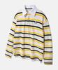 BAKKEN [Women] Multi-Stripe Rugby Collar Long Sleeve Bk7828 (3 Colors)