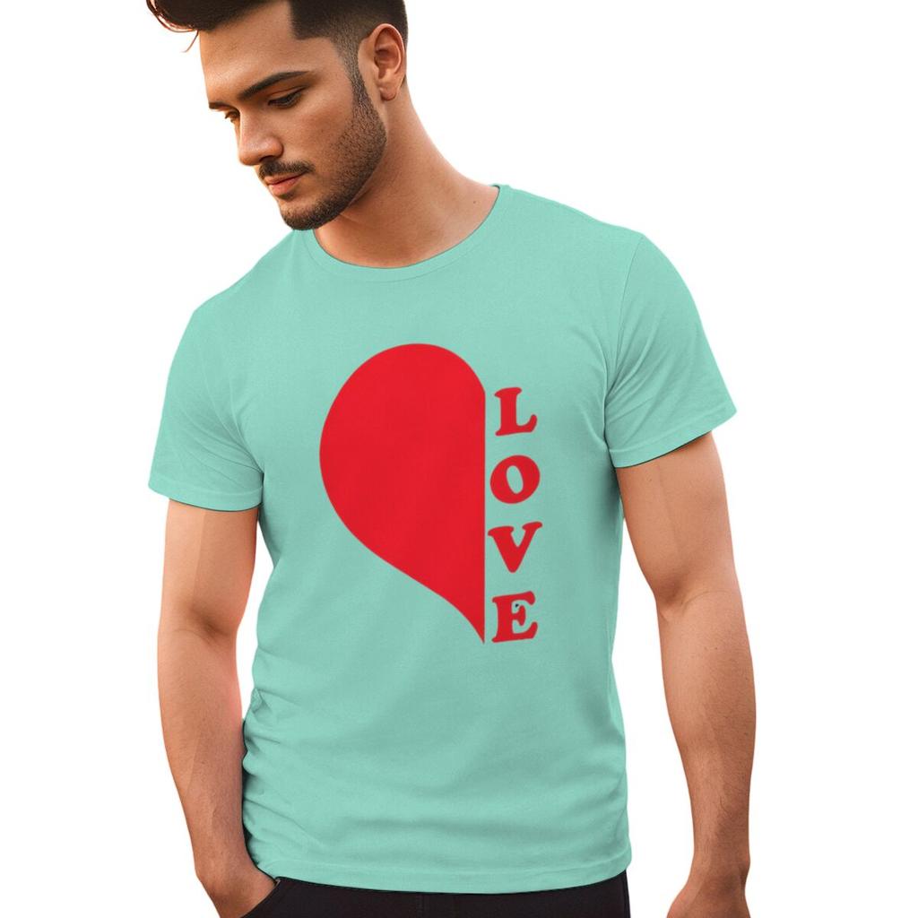 Red Heart Print Couples Graphics Matching Tshirt LOVE Fashion Vintage Women Men Casual Valentines Day Gifts Lovers Tee Shirt