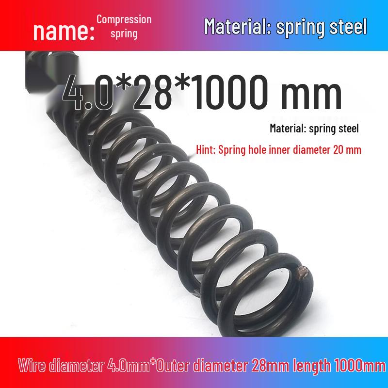 Spring Wire: 1m Long, Soft Pressure, Manganese Steel, 0.3-4.5mm Diameter, Yellow Compression Return.