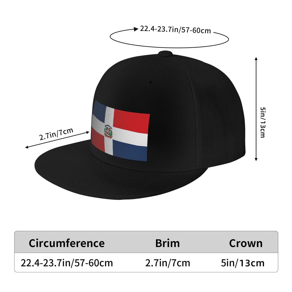 Dominican Republic Flag Baseball Caps Snapback Fashion Baseball Hats Breathable Casual Casquette Outdoor for Unisexs And Womens