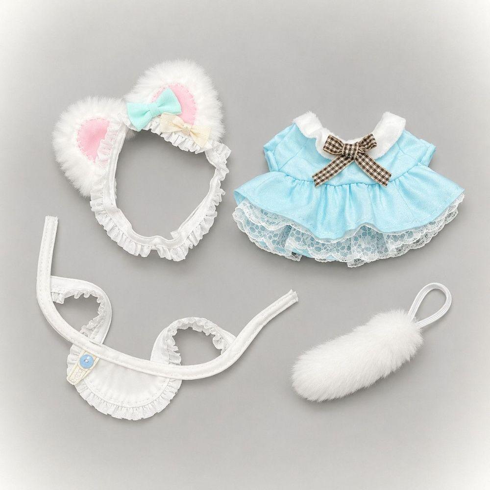 Cat Tail Cotton Doll's Clothes Bow Skirt Plush Doll Clothes 10cm Cotton Doll Clothes Stuffed Toy