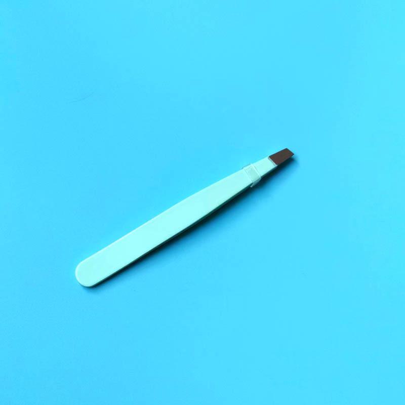 Stainless Steel Eyebrow & Beard Tweezers with Spray Paint Finish & Eyelash Curler