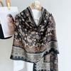 Autumn And Winter New Linen Long Sunscreen Scarf Women'S High-End Silk Scarf Air-Conditioned Room With Shawl Dual-Purpose