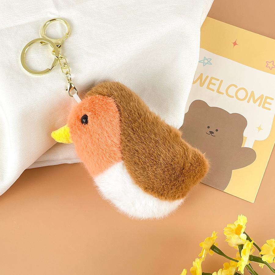 

New Simulated Bird Pendant Plush Toy Parrot Doll Bag Hanging Keychain Rag Doll Doll Doll Height about 10cm