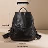 Women's Large Soft Leather Backpack - Casual Travel & College Bag