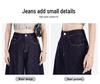 Women's American-Style Dark Blue Summer Jeans - Light, Straight-Leg, Loose Wide-Leg Pants