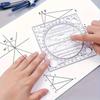 1pc Rotating Multifunctional Ruler for Quick Drawing of Circles, Geometric Shapes, Ruler Function Templates, Artifact Ellipses