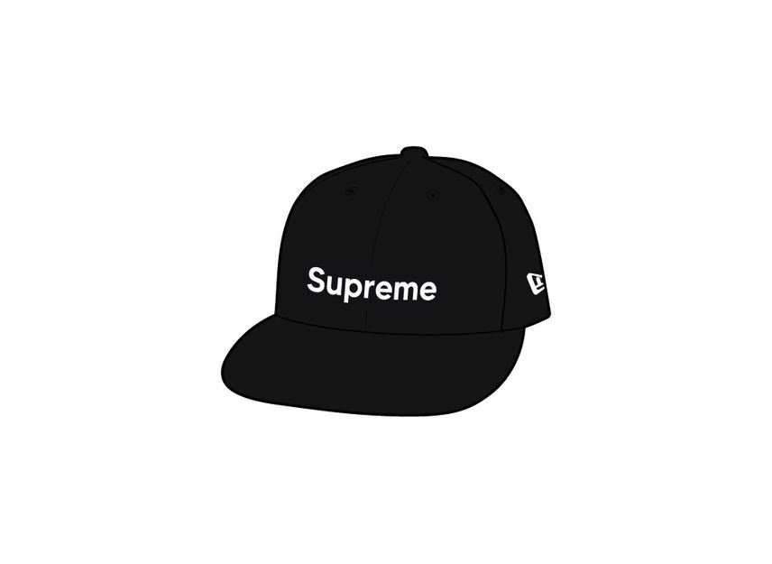 Supreme Brushed Wool Box Logo New Era Black 7 3/4