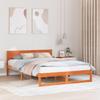 VidaXL Bed Frames Brown Waxed Solid Pine Wood 160 X 200 Cm Durable 873267