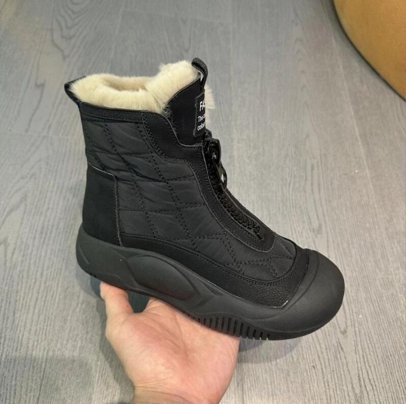 Fashion 2024 Retro Waterproof Snow Boots Winter New Soft Sole Vulcanized Cotton Shoes with Plush Insulation High Top Women's Shoes