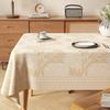 Waterproof Oilproof No-Wipe PVC Tablecloth, Luxury Rectangular Table Protector Cover for Dining Table