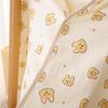 Bear Printed Pure Cotton Gauze Soft Texture Baby Swaddle Cloth Gauze Cover Blanket  Children's Bath