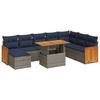 VidaXL 11-piece Garden Sofa Set and Cushions Rattan Acacia 3327750