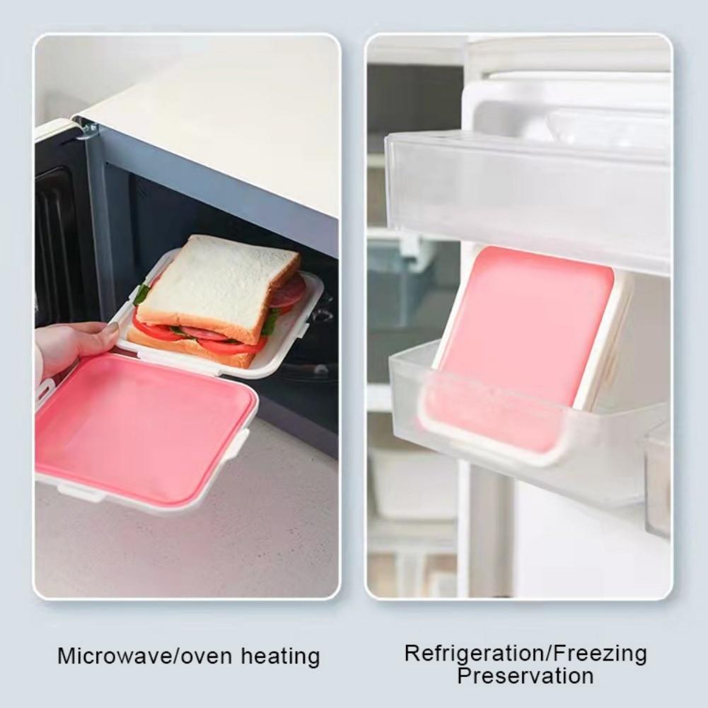 Storage Box Sandwich Toast Fresh-keeping Box Lid with Easy-locking Clips