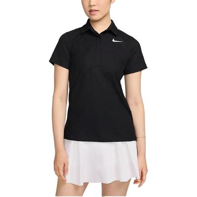Polo Shirts Women's Black Polo Collar Moderate Straight Fit FD5496-010