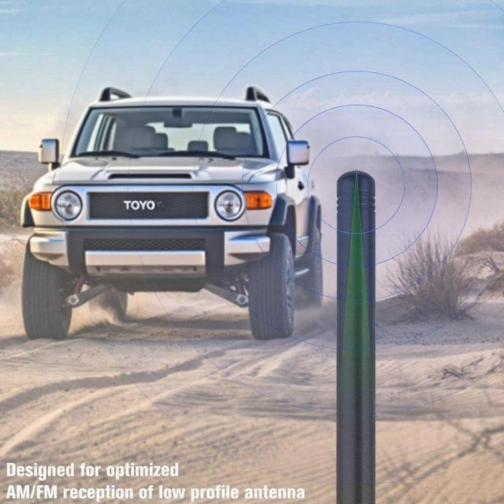 MUMAREN Toyota FJ Cruiser Exclusive Short Antenna 18cm Radio Antenna