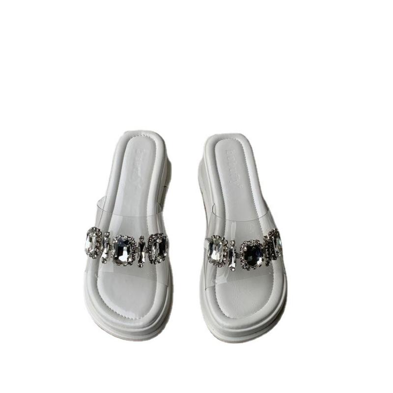 Fashion Fashion Versatile Women's Shoes Summer New Round Toe Slippers Simple and Comfor Flat Shoes Lightwe and Non Slip Women's Sandals