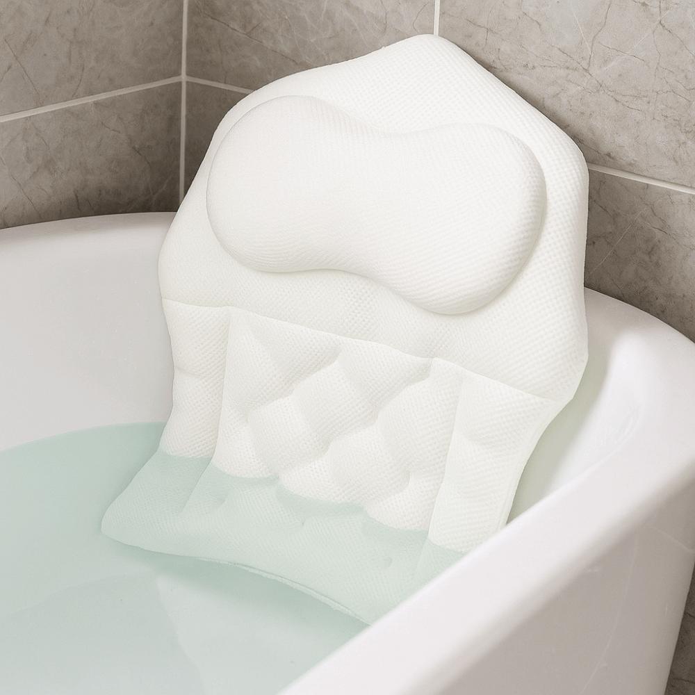 Soft Bathroom Cushion Breathable Spa Bath Pillow Bath Accessories Bathtub Pillow  Bathing