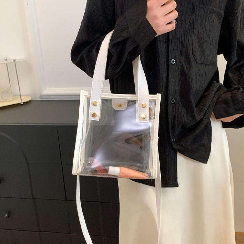 Storage Bag Women Handbag Summer Crossbody Bag PVC Transparent Bag The Water-Sprinkling Festival