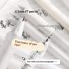5Pcs Retractable Gel Pen Korean Fashion Simplicity Transparent Writing Pen Quick Drying St/Cs Tip 0.5Mm Black Ink Scrapbook Pen