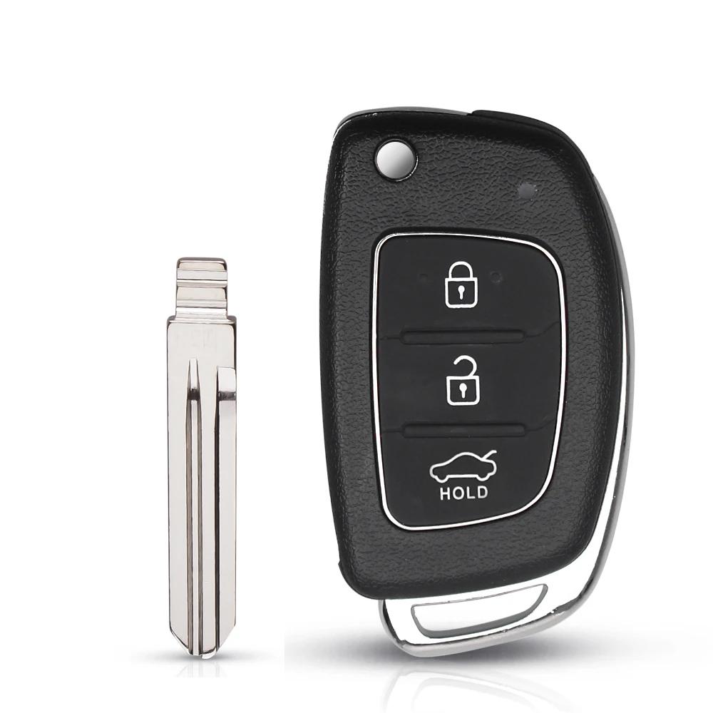 Flip Remote Key Shell Case For Hyundai Solaris Ix35 Ix45 Elantra Santa Fe Hb20 Verna Hy15/Hy20/Toy40 Blade 3 Buttons Key