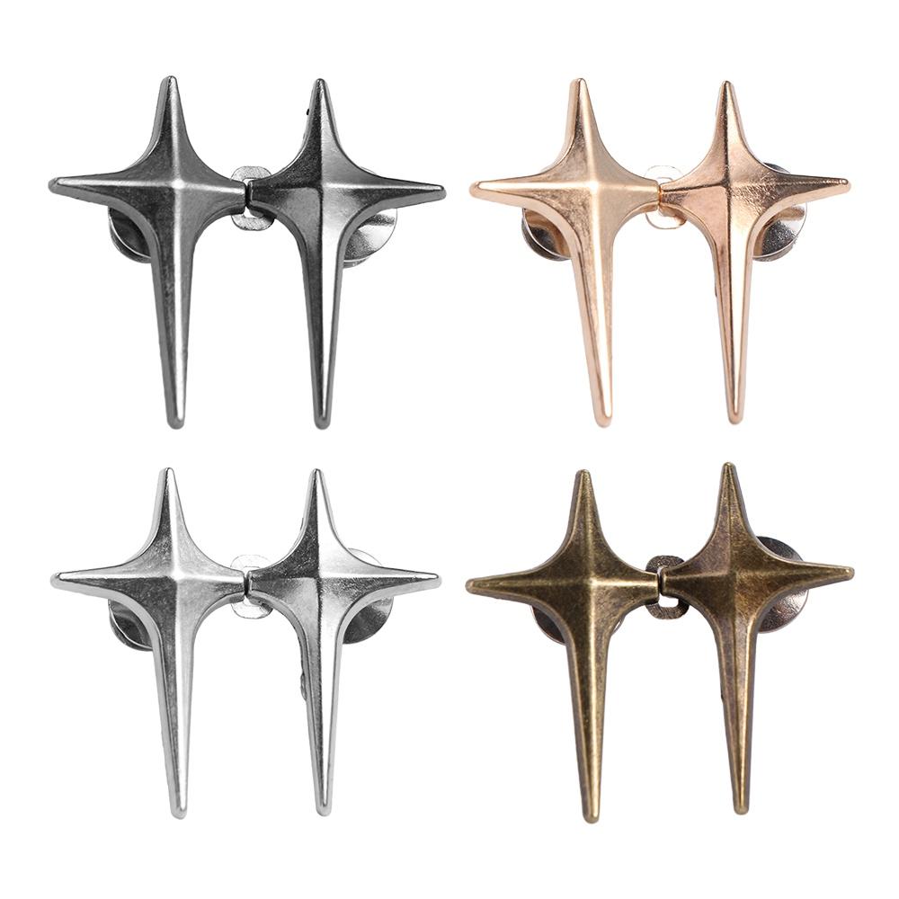 Zinc Zinc Alloy Cross Star Pants Button Tightener Waist Buckle Jean Buttons for Loose Jeans  Unisex