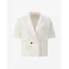 Cc Collect Half Sleeve Color Stitched Crop Jacket C262msf135