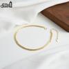 Effie Queen Fashion Pure 925 Sterling Silver Layered Anklet For Women Gift Simple Foot Chain Jewelry Summer Beach Party SA96