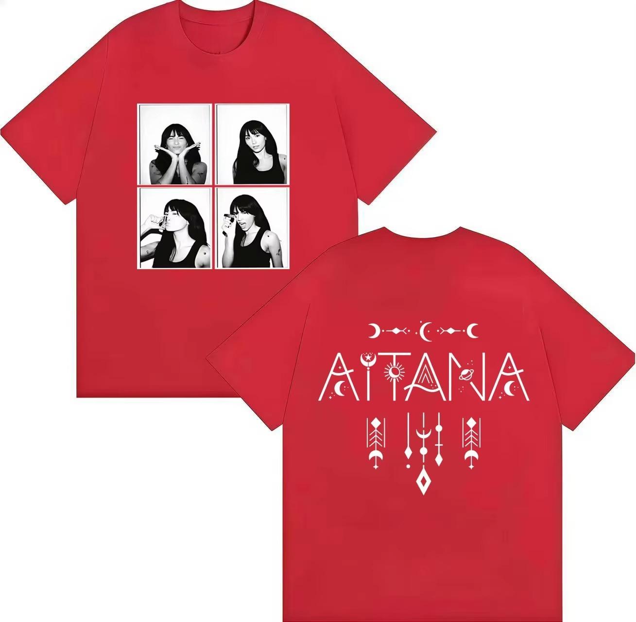 

Aitana Cuarto Azul album tour 2026 graphic 100cotton unisex shirt Summer Oneck Unisexs Y2k hiphop Short Sleeve Tshirt fan gift 4XL