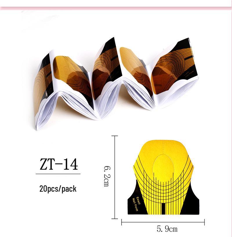 Nail Extension Paper Forms - Square Butterfly UV Gel & Acrylic, 20 To 100 Pcs
