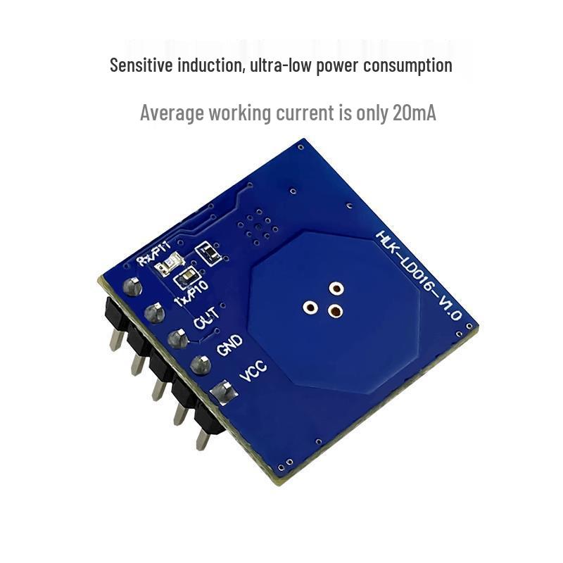 LD016 Smart Human Motion Sensor: 5.8G Radar Module with Adjustable Sensing Distance and Time