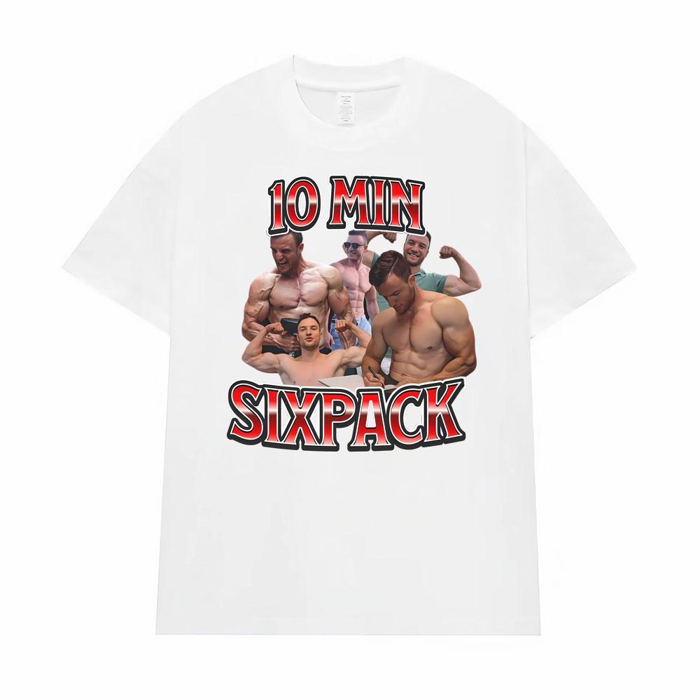 10 Min Sixpack Sasha Huber Vintage Gym Workout T Shirts Men Women Clothing High Quality Trend Cool T-shirts Short Sleeve T Shirt