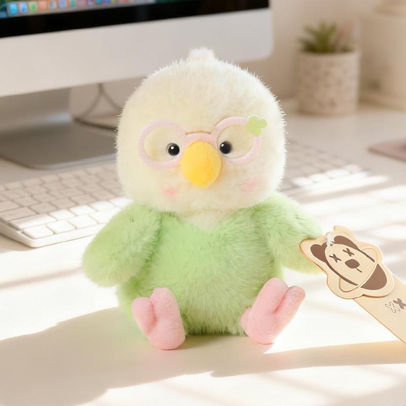 15Cm Stuffed Colorful Parrot Plush Doll Soft Blue Yellow Green Pink Bird Cute Plushie Appeasing Gift