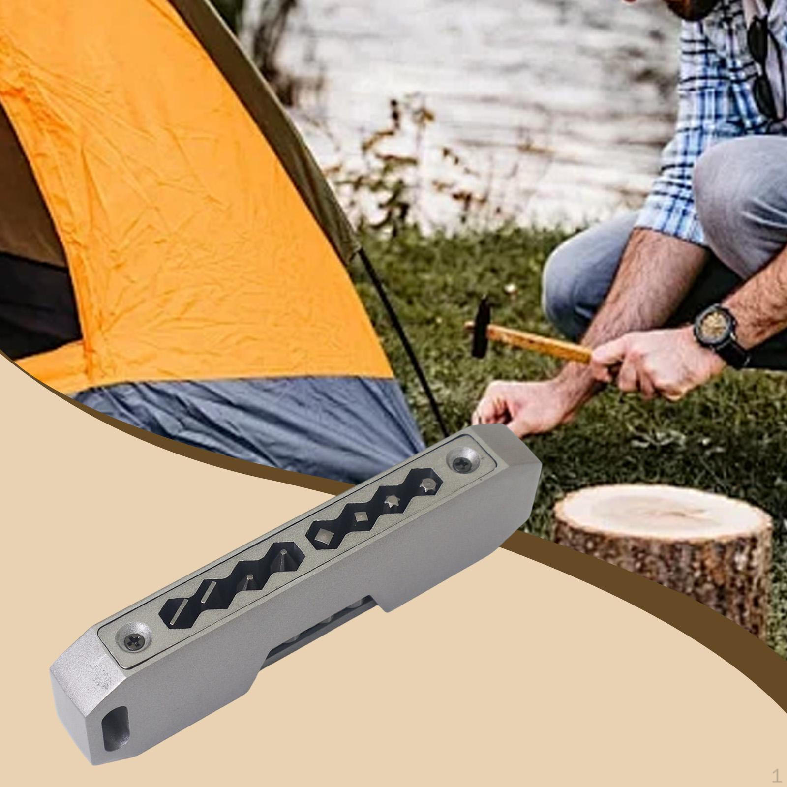 Multi Tip Pocket Screwdriver Multifunctional 8 in 1 Mini Aluminum Alloy Multitool Repair Tool for