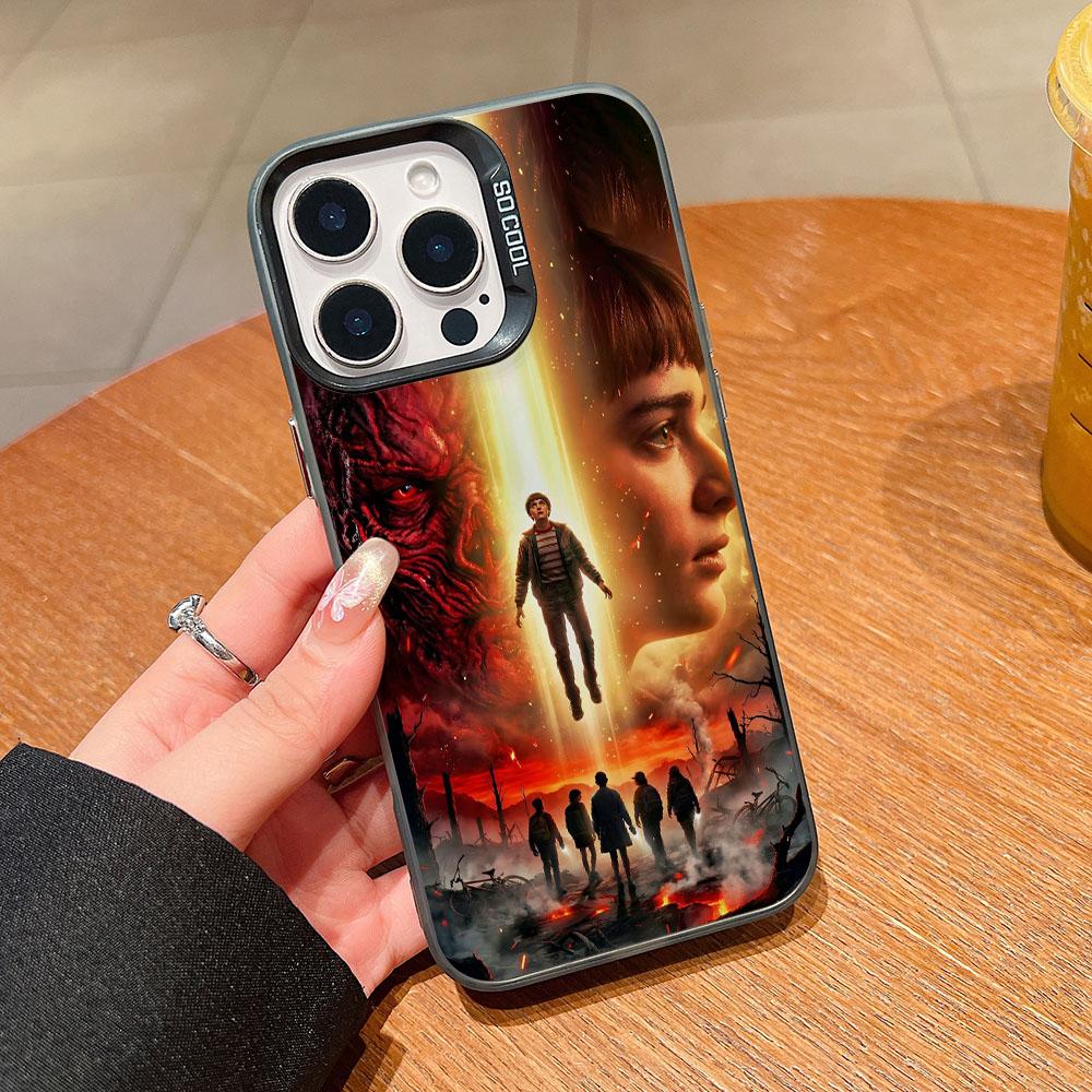 S-StrangerS T-Things Phone Case for Apple iPhone 17 Air 16 16e 15 14 Plus 13 12 11 Pro Max X Xs XR 8 Matte Hard Cover