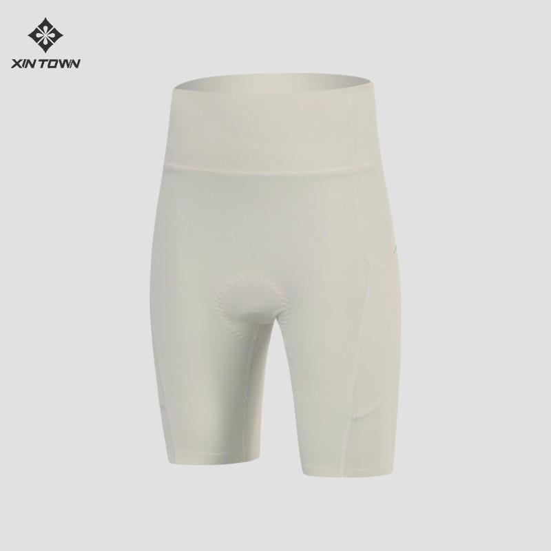 Womens Cycling Shorts Pockets Butt Lifting Breathable Biking Outdoor Sports