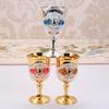 Small Wine Glass One Cup European High-end Baijiu Cup Creative Household Metal Baijiu Wine Glass Retro Creative Small Ornament