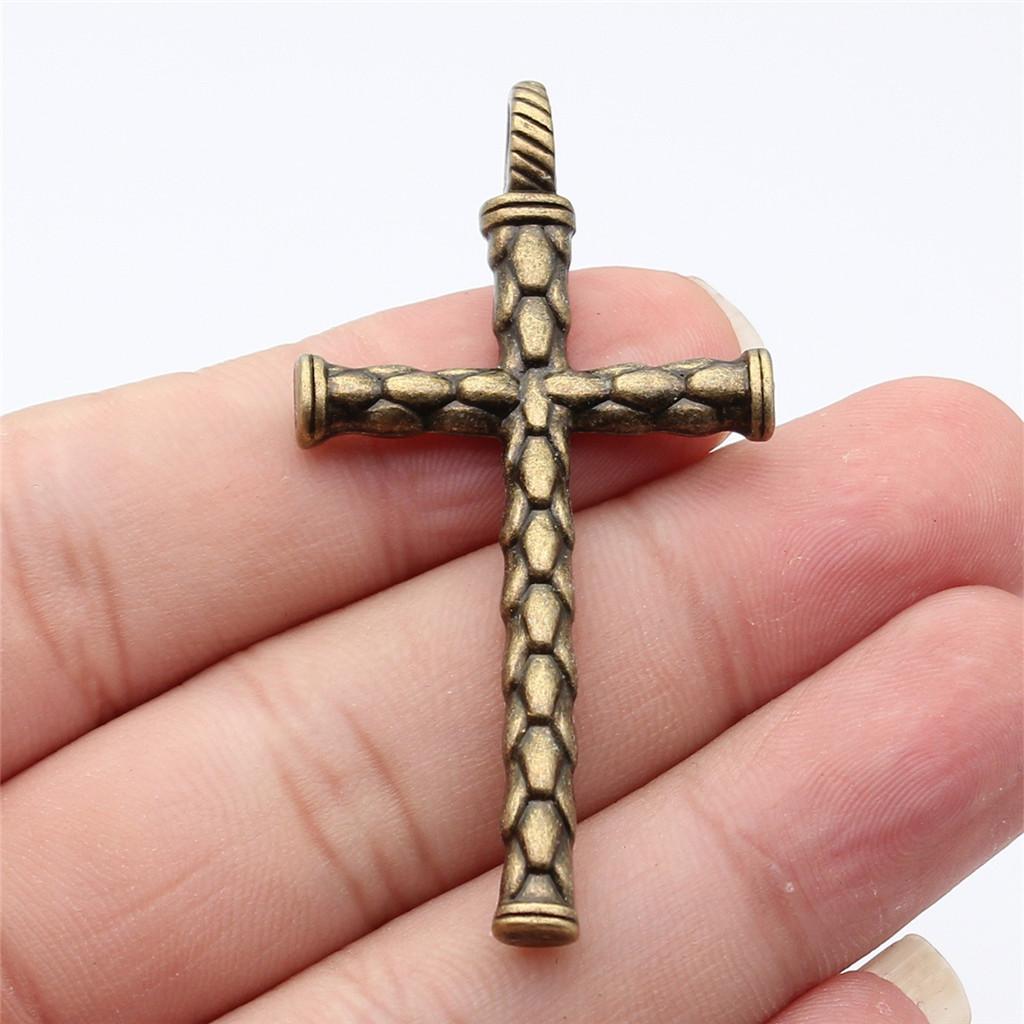 Large Crosses Detailed Religious Charm Antique Bronze Zinc Alloy Jewelry Making Supplies Necklace Making DIY Charms
