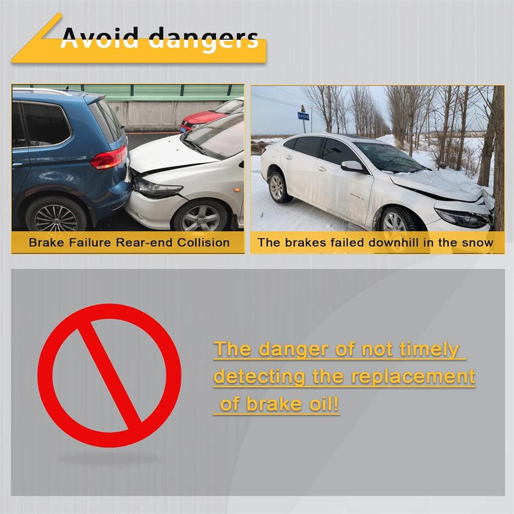 1PCS Brake Fluid Test Pen, Auto Brake Diagnostic Tester Tool, Brake Fluid Fluid Oil Test Analysis Tool with Five LED Indicators,DOT3 /4/5