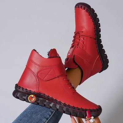 Women Boots   Comfortable Flat Ankle Boots Luxury Casual Thickened Warm Mom Shoes Fashion Handmade Cotton Shoes Women
