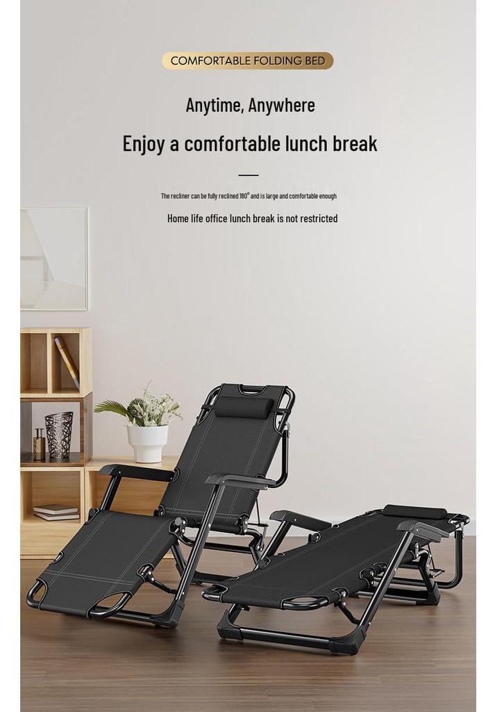 Portable Folding Lounge Chair Recliner for Adults - Versatile Beach and Nap Chair with Adjustable Backrest