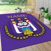 Custom Name Royal Soccer Team Crest Carpet Rug Customizable Soft Washable Anti-Slip Home Living Room Sofa Mats Personalized Rug. 0909209