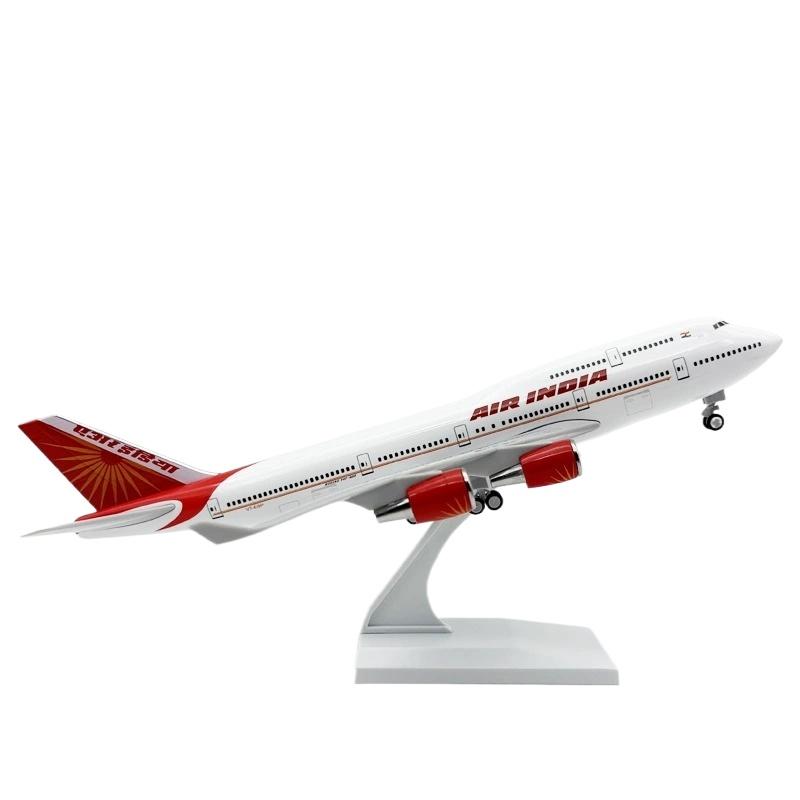 Miniature Plane Kid Toy 1/250 Scale Air India Aircraft 30CM 747 B747 Airplane Model Plane Replica Diecast Souvenir Gift