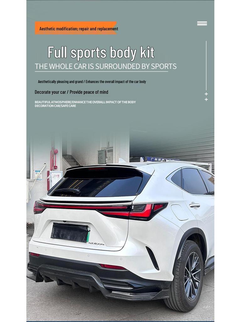 2022-2025 Lexus NX Rear Spoiler, Front Lip & Wind Deflector Kit