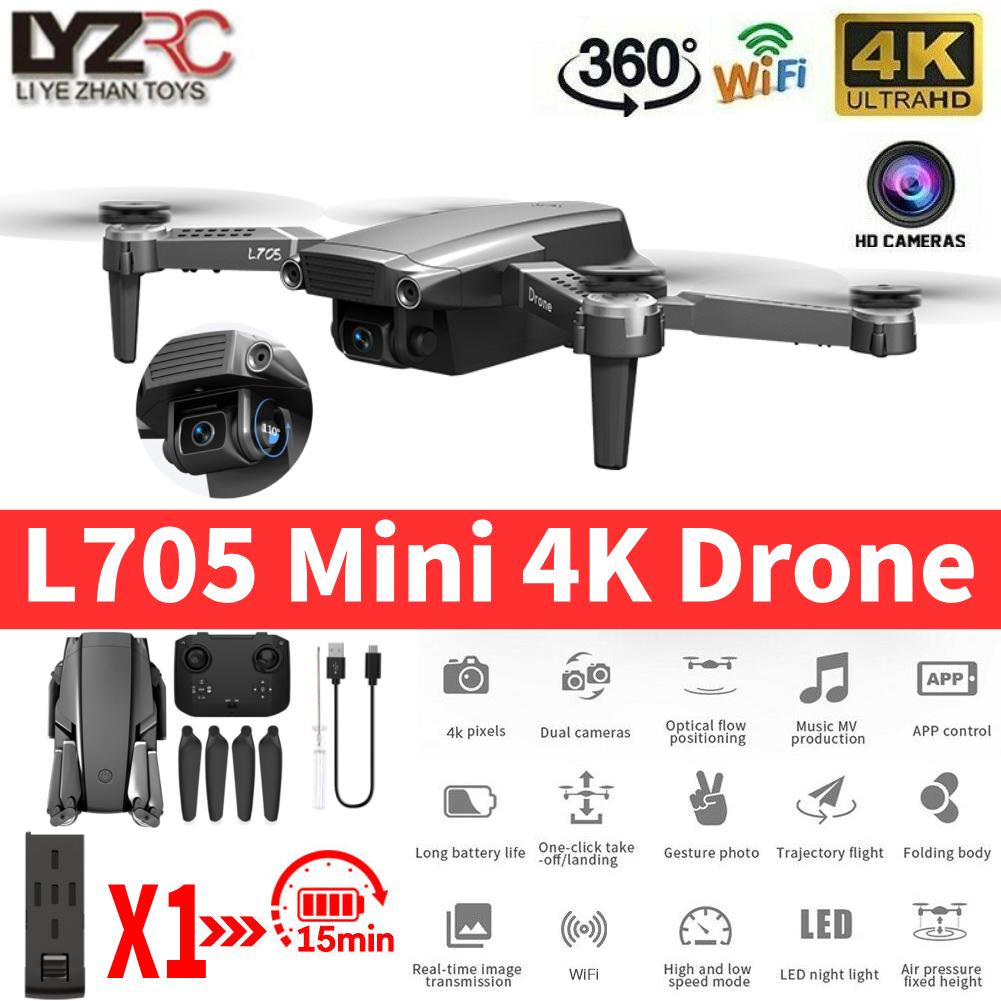Buy L705 4K HD WiFi RC Drone Wide Angle FPV Drone Cameras Quadcopter at