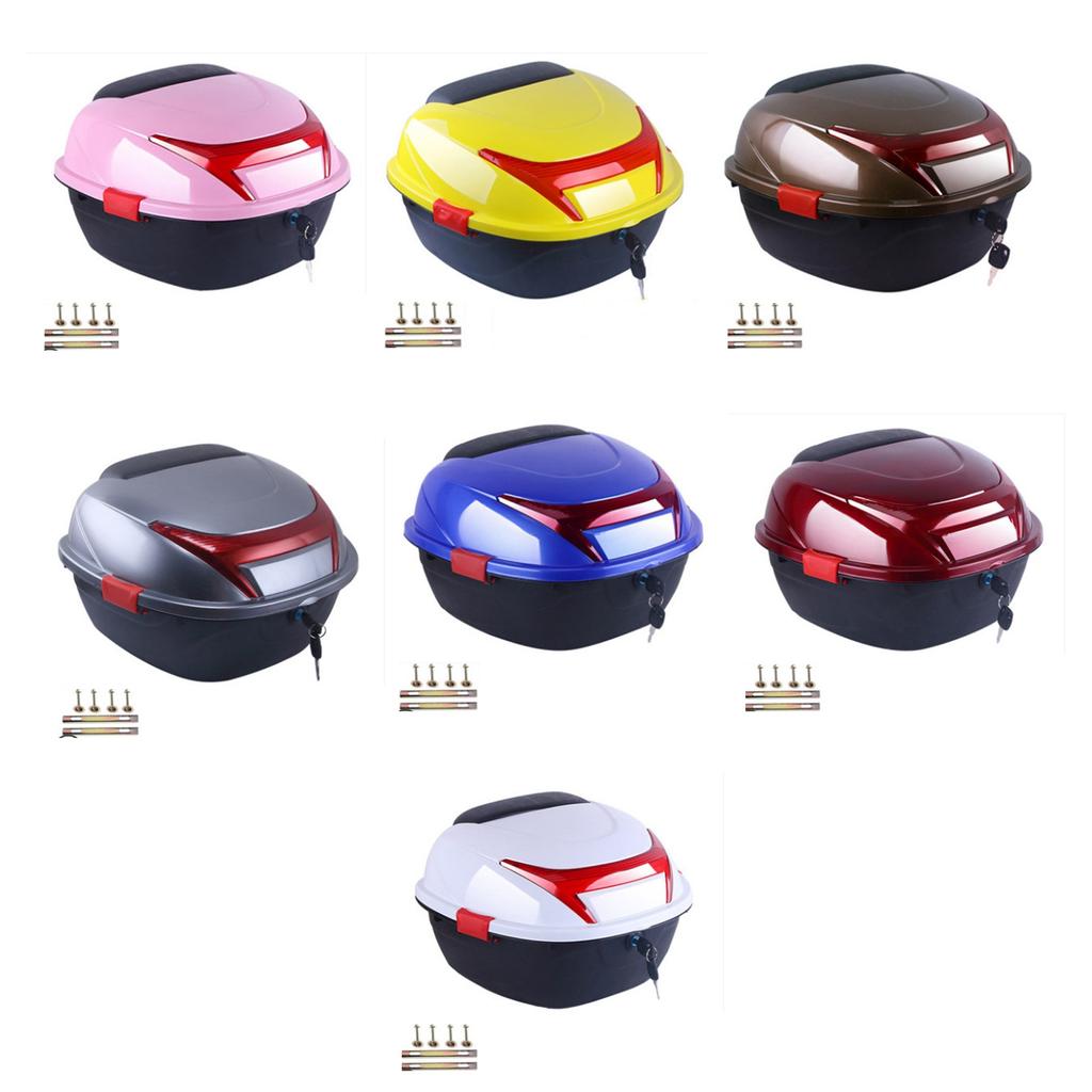 Motorcycle Rear Box Helmet Luggage Storage Top Case Large Capacity Universal for Electromobile