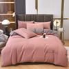 Solid Color Embroidery Simple Grinding Four-piece Set European Solid Color Embroidery Quilt Cover Bed Sheet Bedding