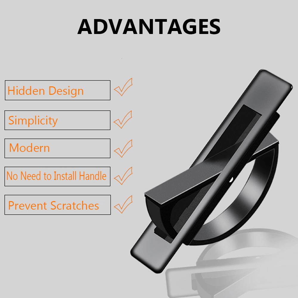 Home Zinc Alloy Furniture Handle Door Handle Tatami Hidden Handle Recessed Flush Pull Cover