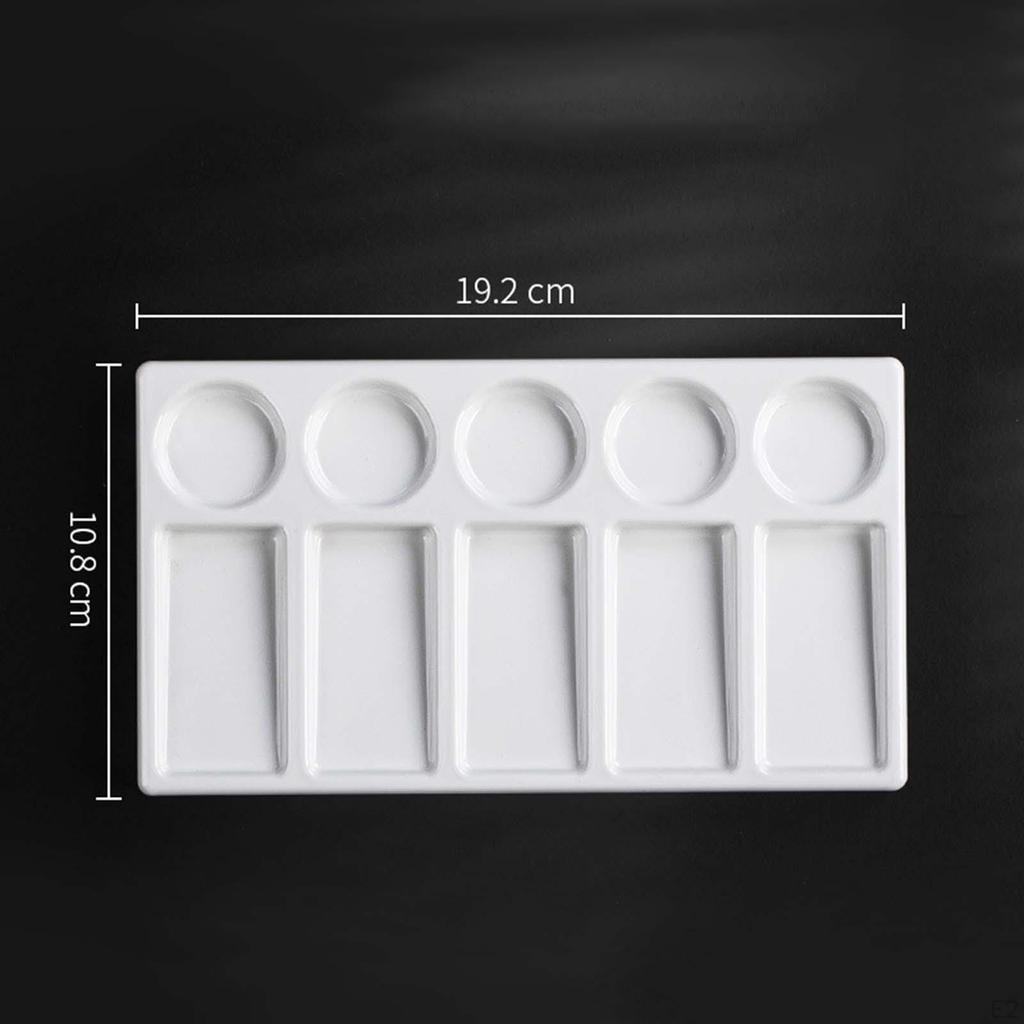 10 Compartment Ceramic Mixing Palette for Watercolor And Acrylic